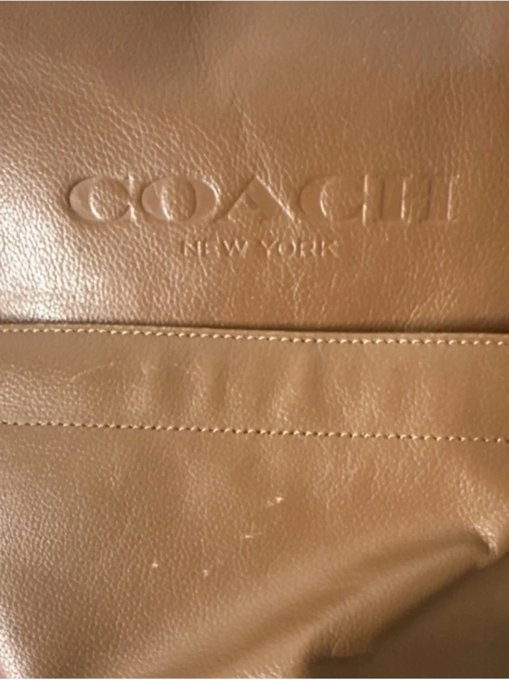 Coach Brown Leather Backpack with Black Straps